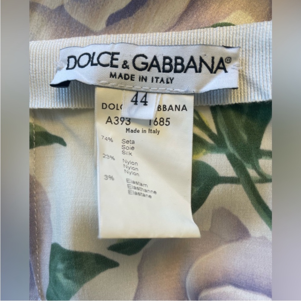 DOLCE & GABBANA SILK
STRETCH ROSE FLORAL PENCIL
SKIRT SIZE 44 - Picture 6 of 13